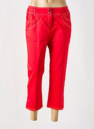 Pantalon trei sferturi roșu PAUSE CAFE femeie