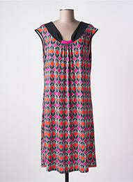 Rochie midi croială fluidă mâneci scurte portocaliu VANIA femeie