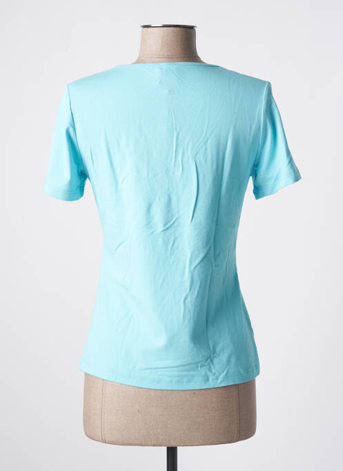 Tricou guler în v mâneci scurte albastru PAUSE CAFE femme