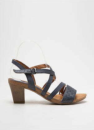 Sandale/pantofi decupați material neted toc de 4 la 6 cm albastru CAPRICE femeie