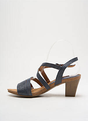 Sandale/pantofi decupați material neted toc de 4 la 6 cm albastru CAPRICE femeie