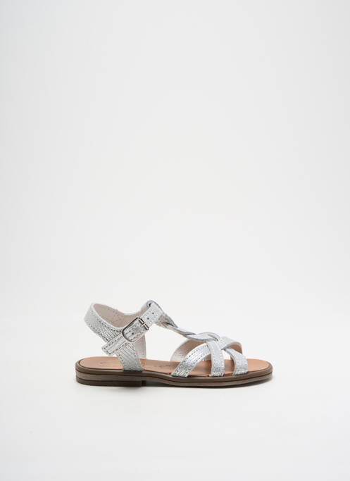 Sandale/Pantofi decupați argintiu BELLAMY fată