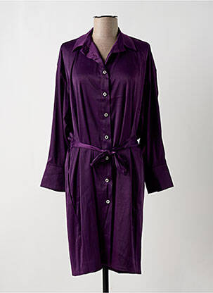 Rochie midi croială fluidă mâneci lungi violet MULTIPLES femeie