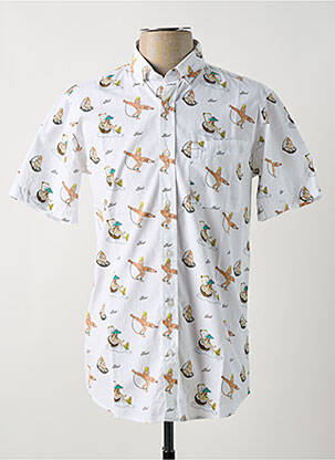 Cămașă cu mâneci scurte alb BASK IN THE SUN bărbat