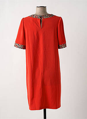 Rochie scurtă mâneci scurte mâneci scurte portocalie MULTIPLES femeie
