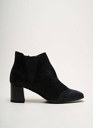 Botine/ghete țesătură satinată toc de 4 la 6 cm negru ALPINA femeie