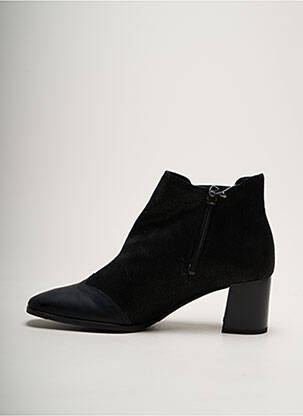 Botine/ghete țesătură satinată toc de 4 la 6 cm negru ALPINA femeie