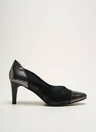 Pantofi cu toc țesătură satinată toc de 7 la 9 cm negru J.METAYER femme