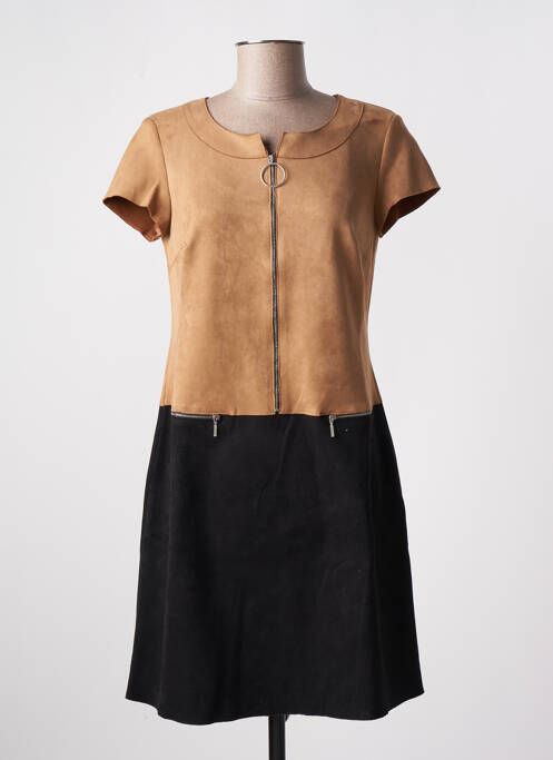 Rochie scurtă maro MULTIPLES femeie