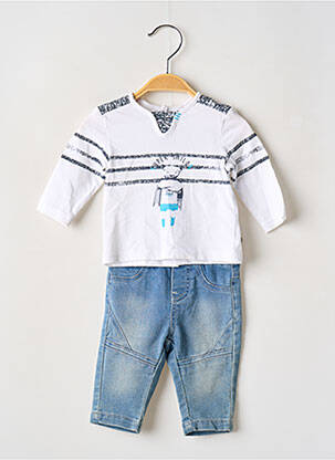Set pantaloni talie elastică albastru 3 POMMES băiat