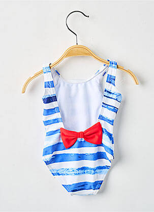 Costum de baie dintr-o singură piesă efect material satinat albastru DOS TORTUGAS fată