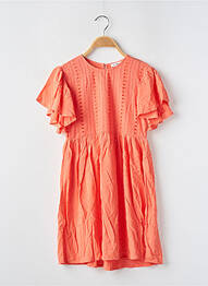 Rochie midi mâneci scurte mâneci scurte portocaliu MINI MOLLY fată