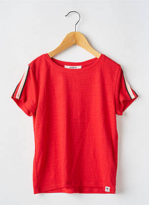 Tricou croială dreaptă mâneci scurte roșu GARCIA fată