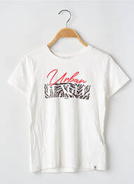 Tricou croială dreaptă mâneci scurte alb GARCIA fată
