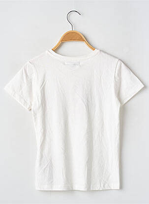 Tricou croială dreaptă mâneci scurte alb GARCIA fată