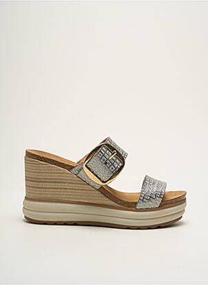 Mulete/Saboți argintiu PLAKTON femeie