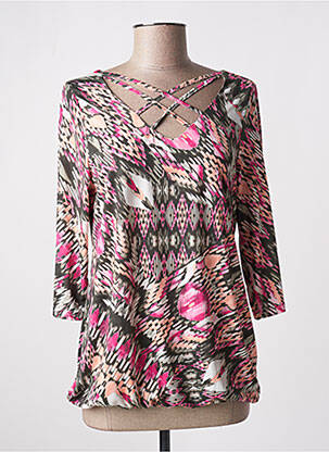 Tricou mâneci 3/4 mâneci 3/4 roz MULTIPLES femeie