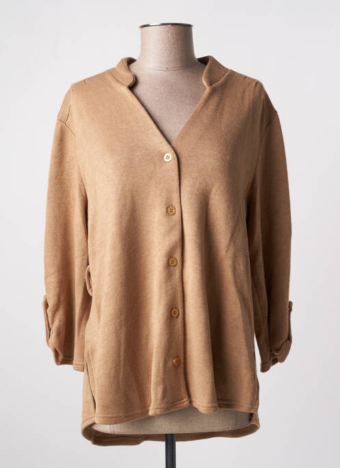 Vestă cu mâneci lungi maro MULTIPLES femeie