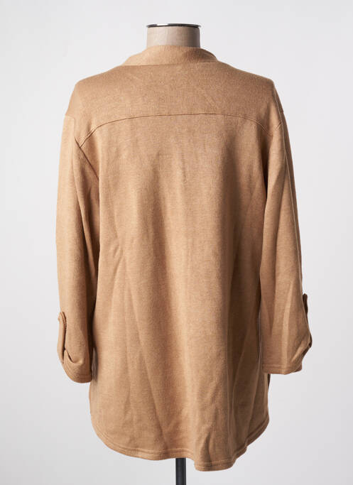 Vestă cu mâneci lungi maro MULTIPLES femeie