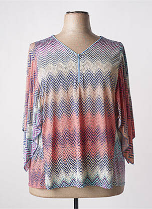 Tricou mâneci 3/4 mâneci 3/4 albastru MULTIPLES femeie