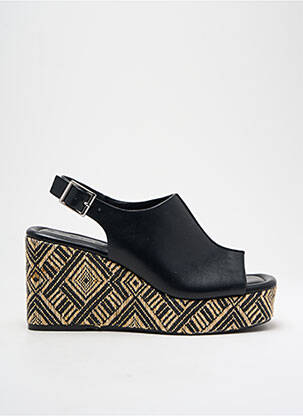 Sandale/pantofi decupați material neted toc de 7 la 9 cm negru TAMARIS femeie