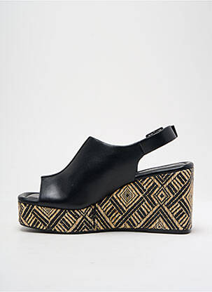 Sandale/pantofi decupați material neted toc de 7 la 9 cm negru TAMARIS femeie