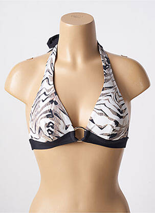 Sutien de costum de baie elasticitate top triunghiuri bej AUBADE femeie