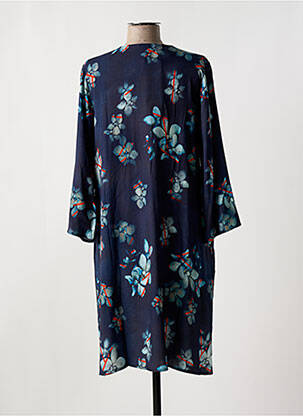 Rochie midi imprimeu floral mâneci lungi albastru MADE IN SENS femeie