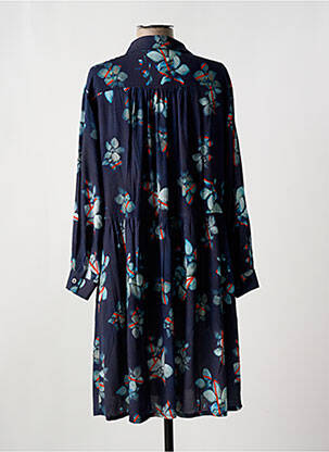 Rochie midi imprimeu floral mâneci lungi albastru MADE IN SENS femeie