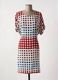 Rochie midi țesătură crep mâneci scurte roșu SANDWICH femme