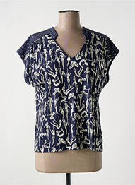 Tricou imprimeu fantezie mâneci scurte albastru LE PETIT BAIGNEUR femme