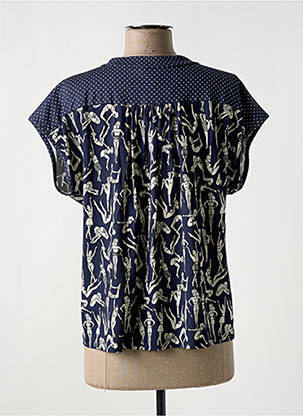 Tricou imprimeu fantezie mâneci scurte albastru LE PETIT BAIGNEUR femeie