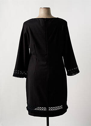 Rochie midi țesătură crep mâneci lungi negru NINATI femeie