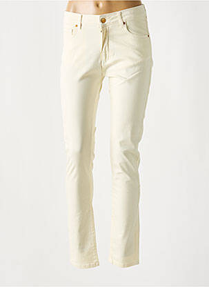 Pantalon slim țesătură poplin mărime normală bej LE PETIT BAIGNEUR femeie