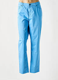 Pantalon slim țesătură poplin mărime normală albastru LCDN femme