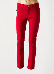 Pantalon slim țesătură poplin mărime normală roșu LCDN femme
