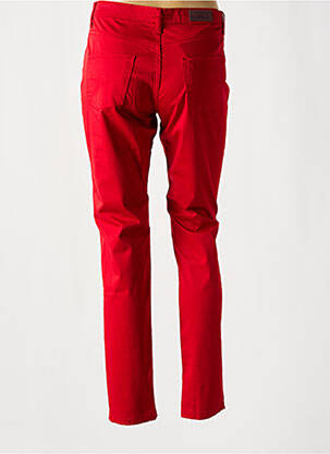Pantalon slim țesătură poplin mărime normală roșu LCDN femeie