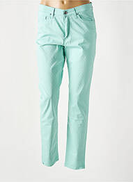 Pantalon slim țesătură poplin mărime normală verde LCDN femme