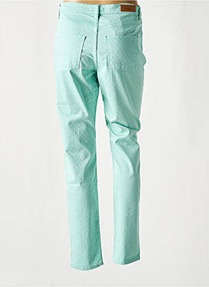 Pantalon slim țesătură poplin mărime normală verde LCDN femeie