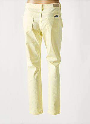 Pantalon slim țesătură poplin mărime normală galben LCDN femeie