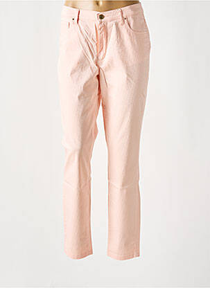 Pantalon slim țesătură poplin mărime normală roz LCDN femeie