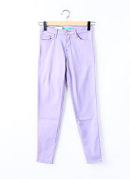 Pantalon slim țesătură poplin mărime normală violet LCDN femme