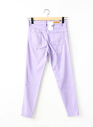 Pantalon slim țesătură poplin mărime normală violet LCDN femeie