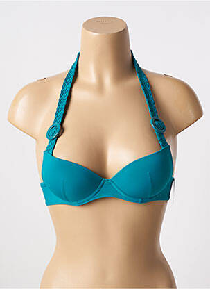 Sutien de costum de baie elasticitate top sutien push-up albastru AUBADE femeie