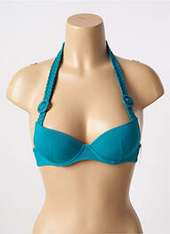 Sutien de costum de baie elasticitate top sutien push-up albastru AUBADE femme