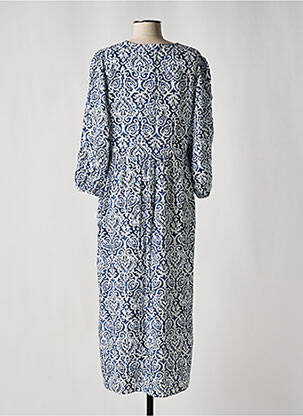 Rochie midi mâneci 3/4 mâneci 3/4 albastru HAJO femeie