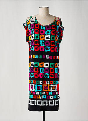 Rochie midi mâneci scurte mâneci scurte negru HAJO femeie