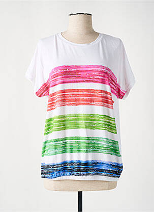 Tricou elasticitate mâneci scurte alb HAJO femeie