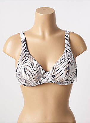 Sutien de costum de baie elasticitate sutien balconet cu decolteu înalt bej AUBABE femeie