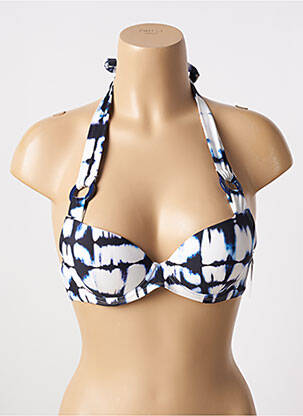 Sutien de costum de baie bretele elastice top sutien push-up albastru AUBADE femeie